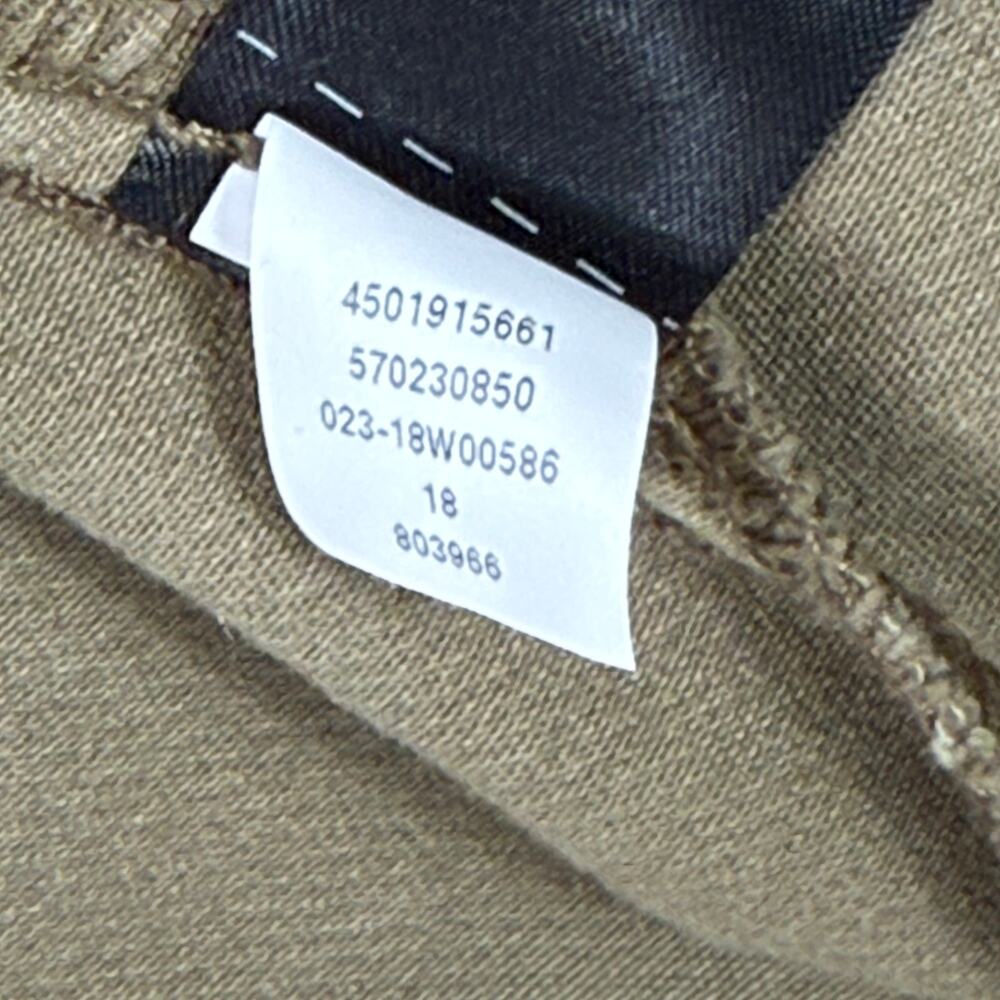 WHBM embroidered button front jacket Sz 4 olive green Smoky Topaz military vibe - Picture 11 of 13